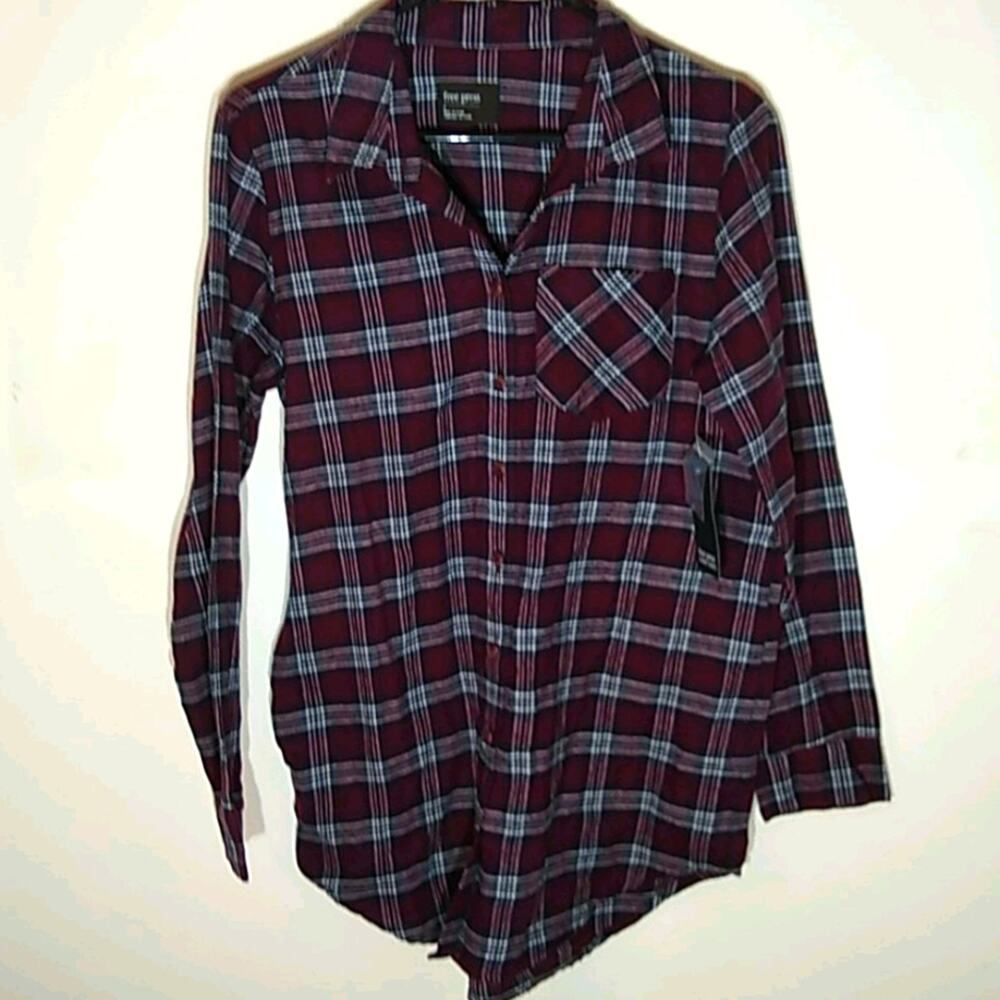 NWT Free press sleepwear separates plaid shirt. Size S